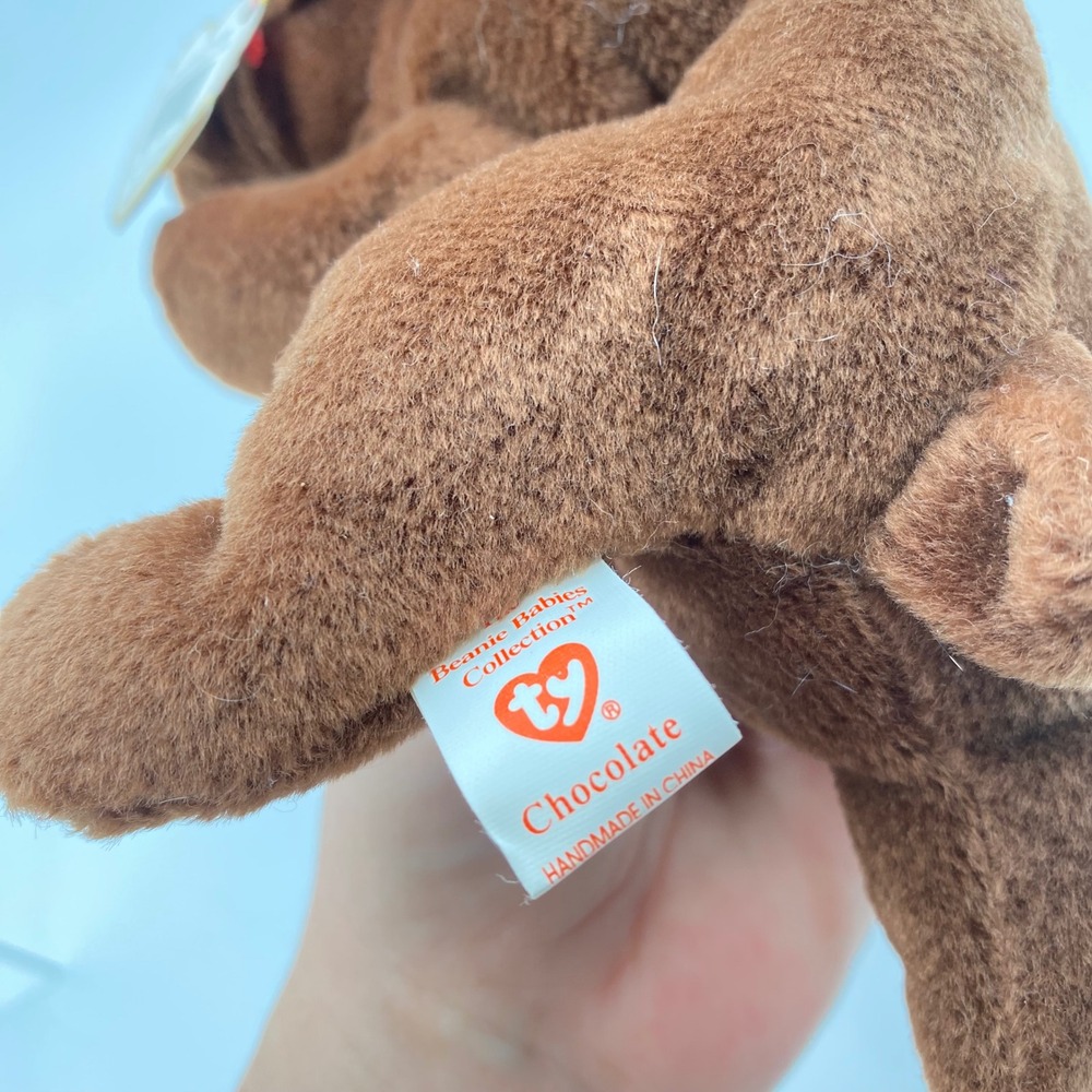 Ty Beanie Baby Chocolate‎ the Moose 8" Plush Toy Stuffed Animal 1993 - Picture 4 of 5